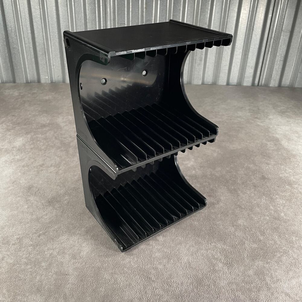 Vintage 90s 00s Alpha Compact Disc CD Organizer Rack 2-Tier Black Size Standard